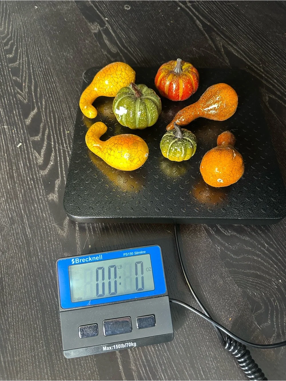 Decorative Mini Pumpkin and Gourd Set - Orange, Yellow, Green - Lot of 7